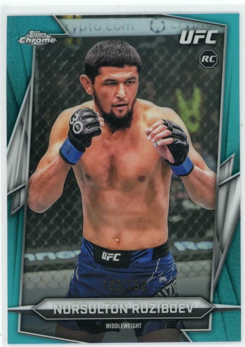 Nursulton Ruziboev 2026 Topps Chrome UFC Base #74 Aqua Refractor