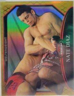 Nate Diaz 2011 Topps Finest UFC Base #37 Gold Refractor