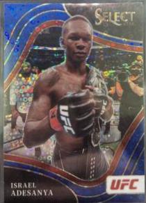 Israel Adesanya 2022 Panini Select UFC Octagonside #229 Blue Prizm