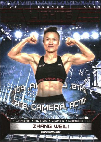 Zhang Weili 2024 Topps Knockout UFC Lights (Lights, Camera, Action) #LTS-3 Platinum