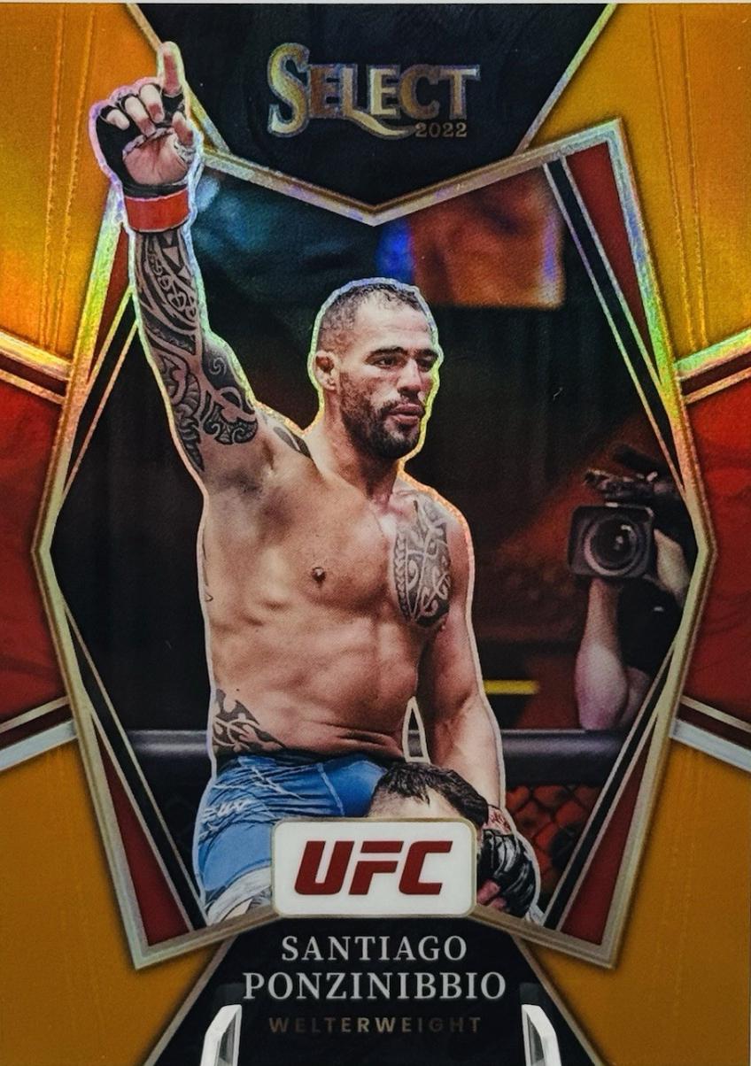 Santiago Ponzinibbio 2022 Panini Select UFC Premier Level #104 Orange