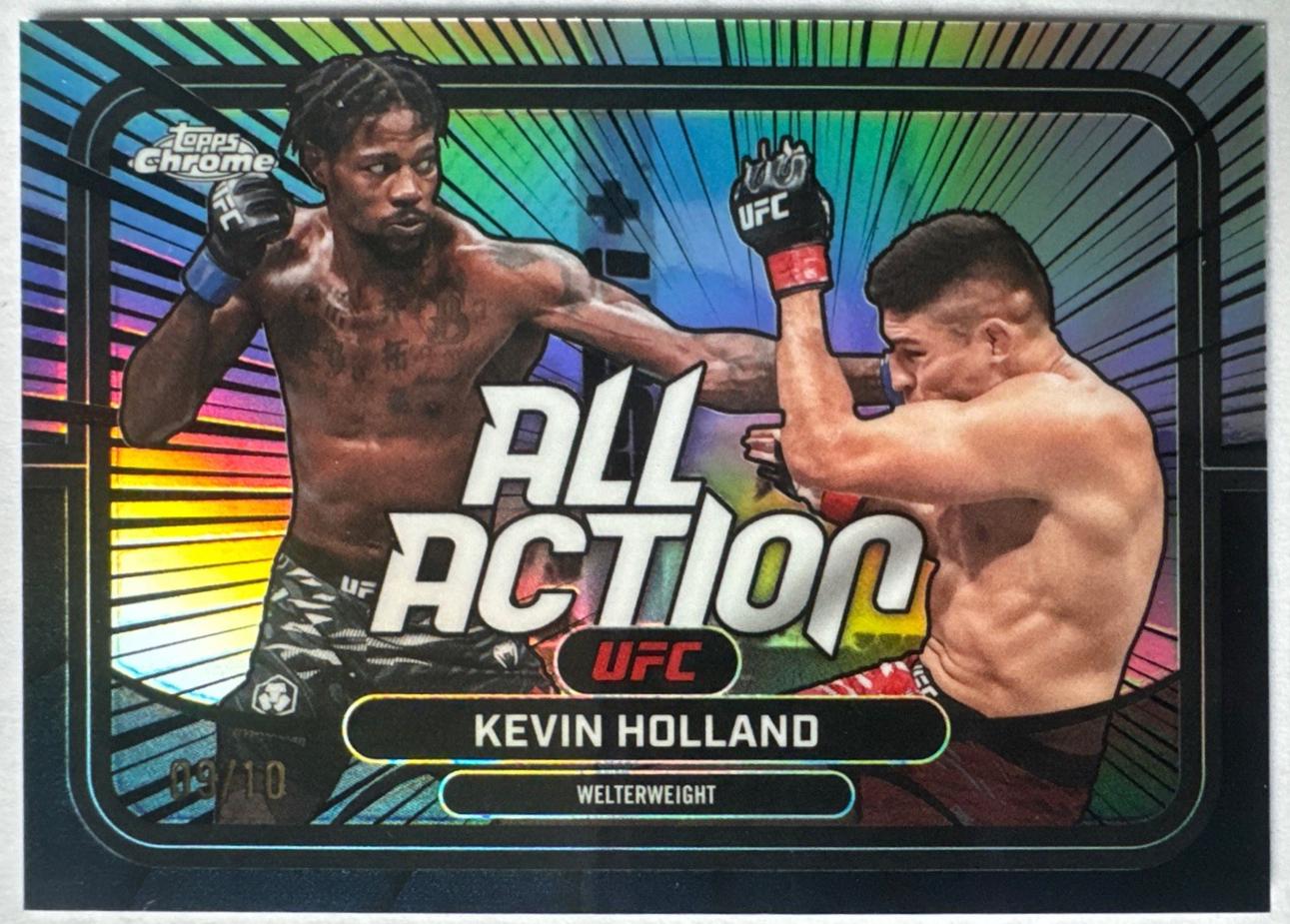 Kevin Holland 2026 Topps Chrome UFC All-Action #AA-33 Black Refractor
