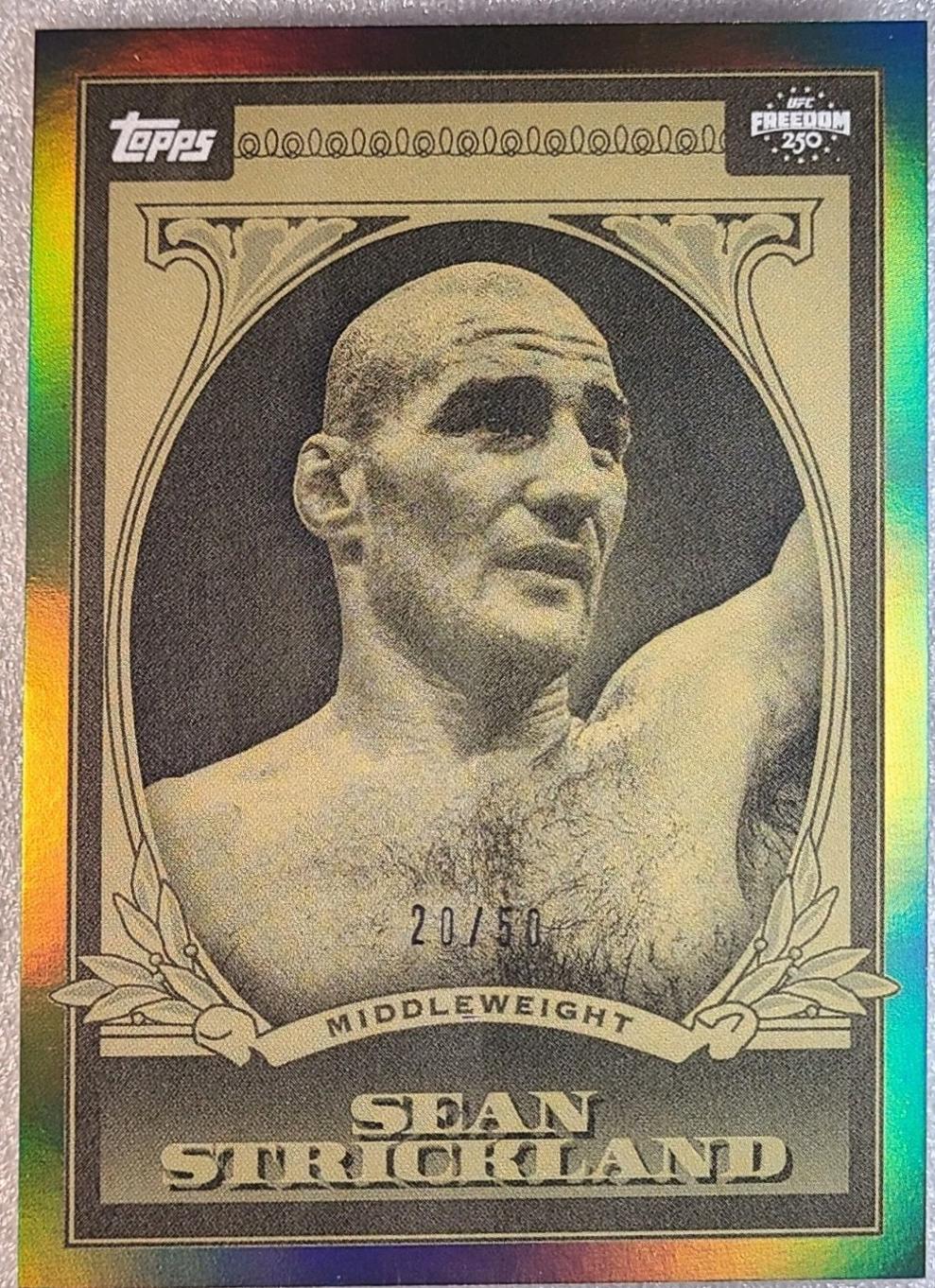 Sean Strickland 2026 Topps UFC Freedom 250 UFC Dollar #UD-24 Gold