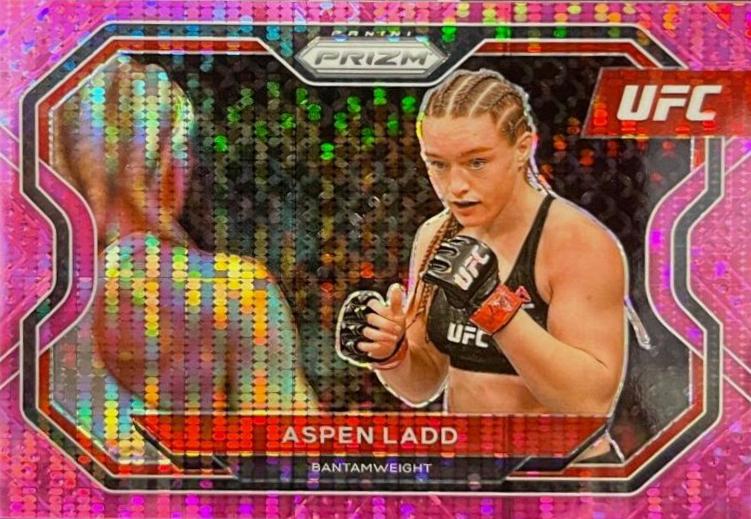 Aspen Ladd 2021 Panini Prizm UFC Base #104 Pink Pulsar