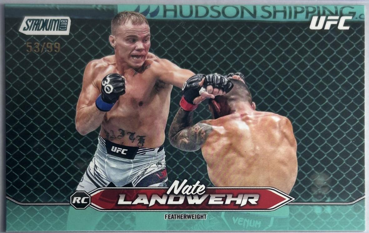 Nate Landwehr 2025 Topps Stadium Club UFC Base #140 Turquoise
