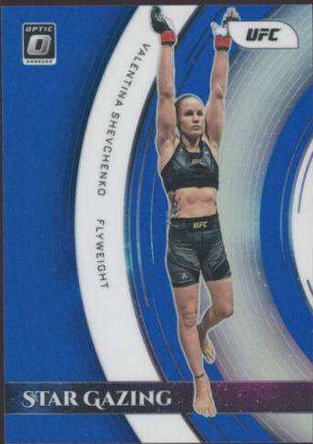Valentina Shevchenko 2022 Panini Donruss Optic UFC Star Gazing #14 Blue