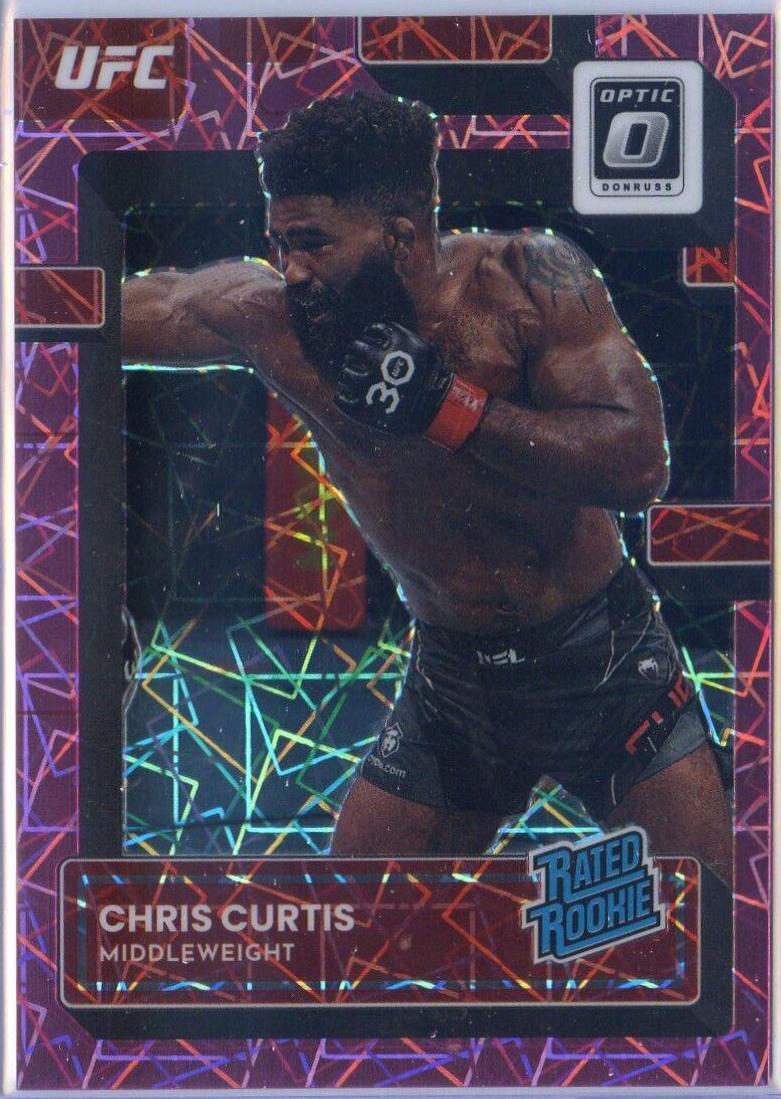 Chris Curtis 2023 Panini Donruss Optic UFC Base #122 Pink Velocity