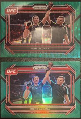 Irene Aldana 2023 Panini Prizm UFC Base #72 Green Pulsar