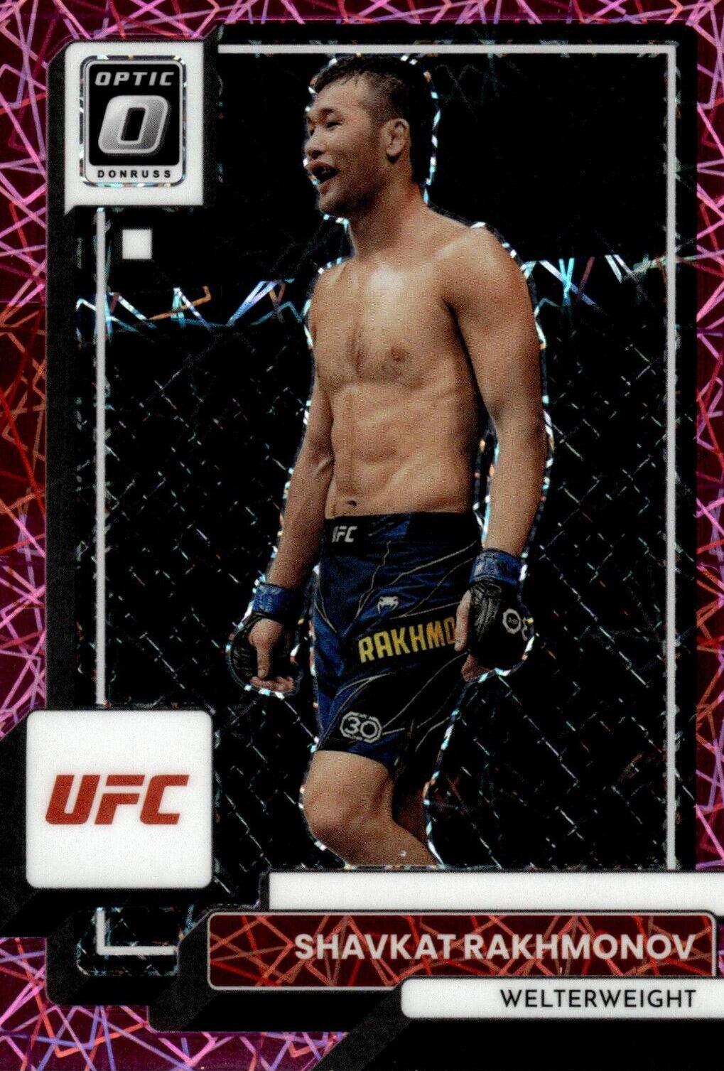 Shavkat Rakhmonov 2023 Panini Donruss Optic UFC Base #63 Pink Velocity