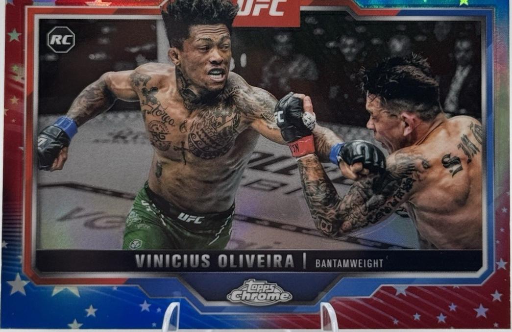 Vinicius Oliveira 2025 Topps Chrome UFC Base #9 Red White Blue Refractor