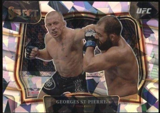 Georges St-Pierre 2023 Panini Select UFC Octagonside #298 Cracked Ice