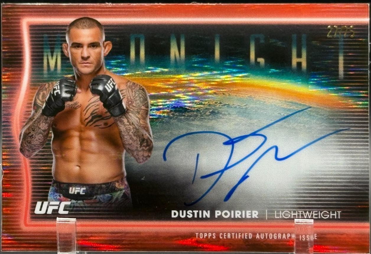 Dustin Poirier 2025 Topps Midnight UFC Horizon Signatures #HNS-DP Dusk