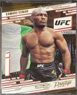 Kamaru Usman 2021 Panini Chronicles UFC Base Prestige #80 Gold