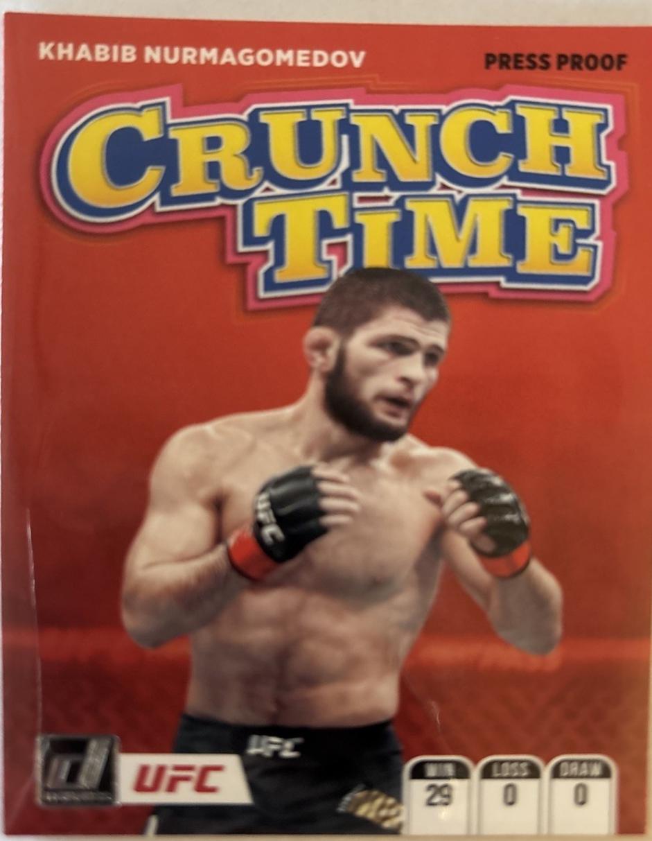 Khabib Nurmagomedov 2022 Panini Donruss UFC Crunch Time #8 Press Proof Pink