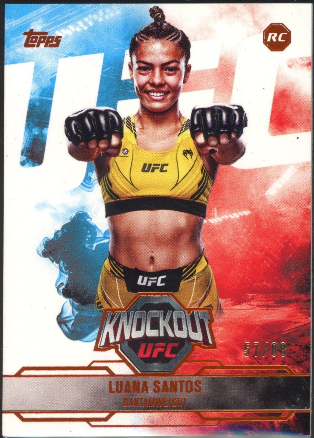 Luana Santos 2025 Topps Knockout UFC Base #35 Orange
