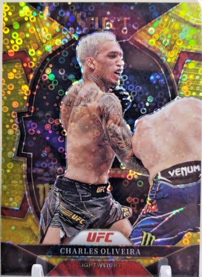Charles Oliveira 2023 Panini Select UFC Concourse #45 Gold Disco