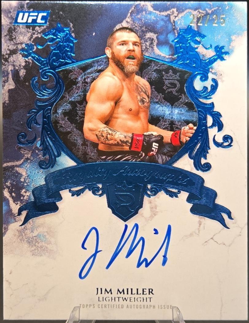 Jim Miller 2025 Topps Royalty UFC Royalty Autographs #RY-JR Blue