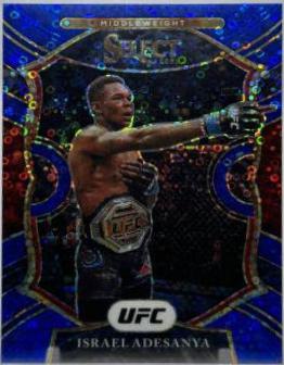 Israel Adesanya 2021 Panini Select UFC Concourse #64 Blue Disco