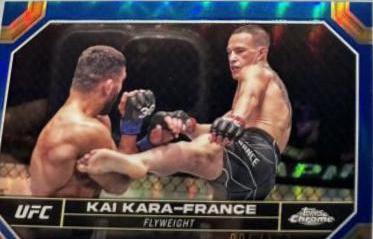 Kai Kara-France 2024 Topps Chrome UFC Base #106 Blue Refractor