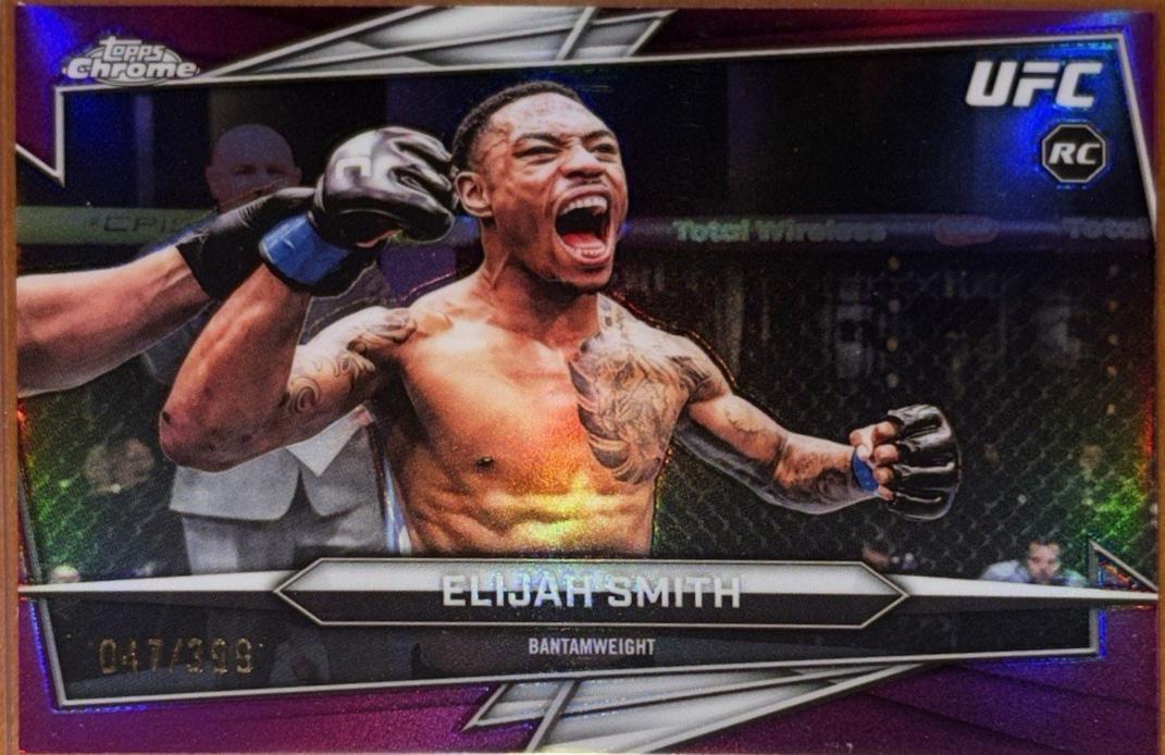 Elijah Smith 2026 Topps Chrome UFC Base #41 Magenta Refractor