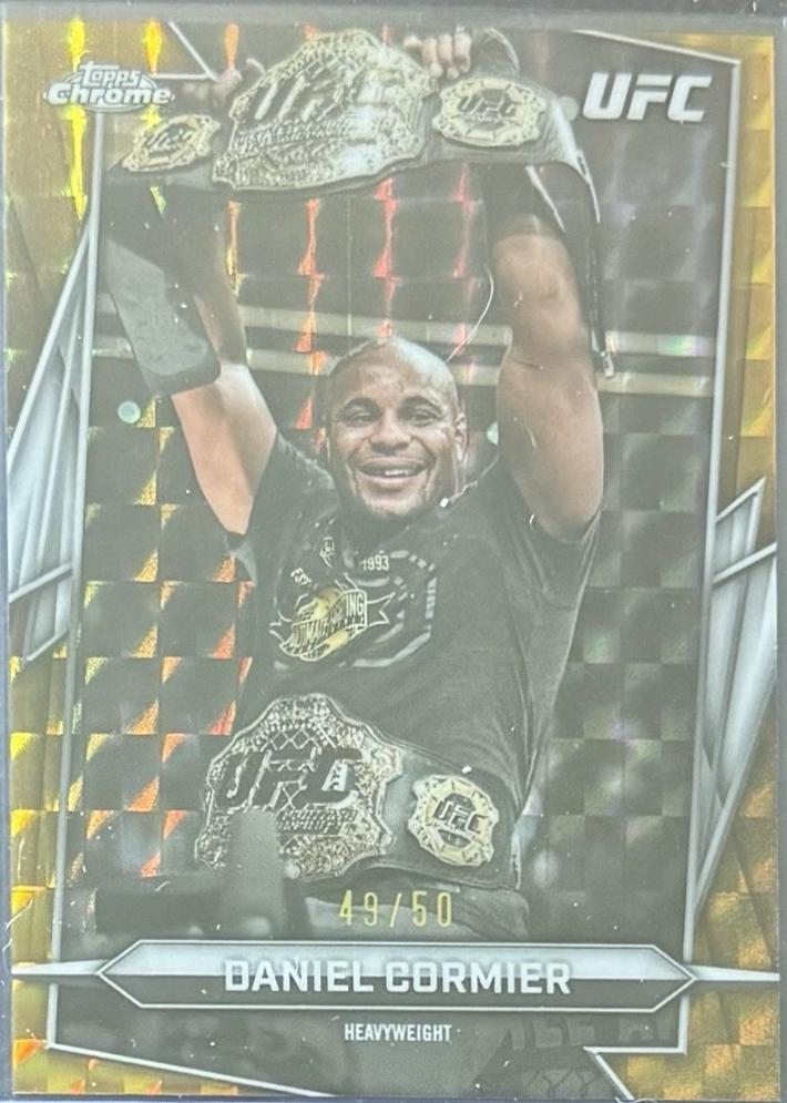 Daniel Cormier 2026 Topps Chrome UFC Base #8 Gold Geometric Refractor