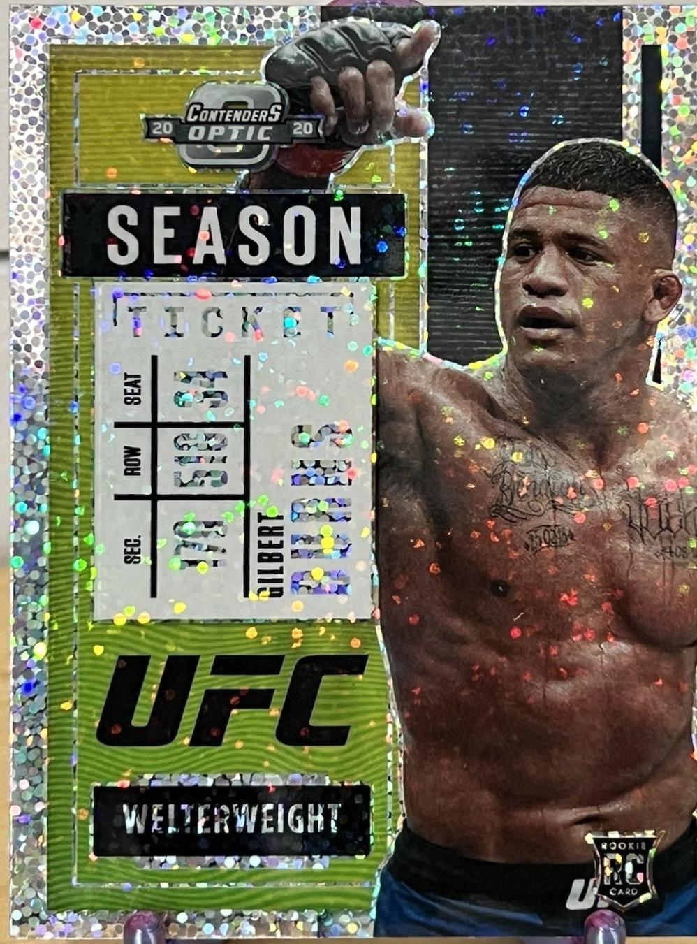 Gilbert Burns 2021 Panini Chronicles UFC Base Contenders Optic Season Ticket #264 Gold
