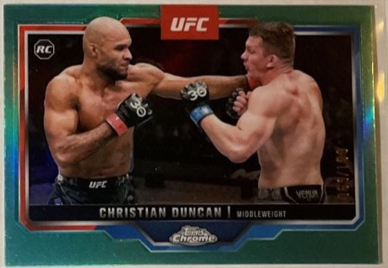 Christian Duncan 2025 Topps Chrome UFC Base #51 Aqua Refractor