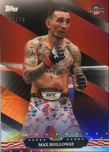 Max Holloway 2026 Topps UFC Freedom 250 Base #8 Orange