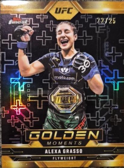 Alexa Grasso 2025 Topps Finest UFC Golden Moments #GM-17 Black Refractor