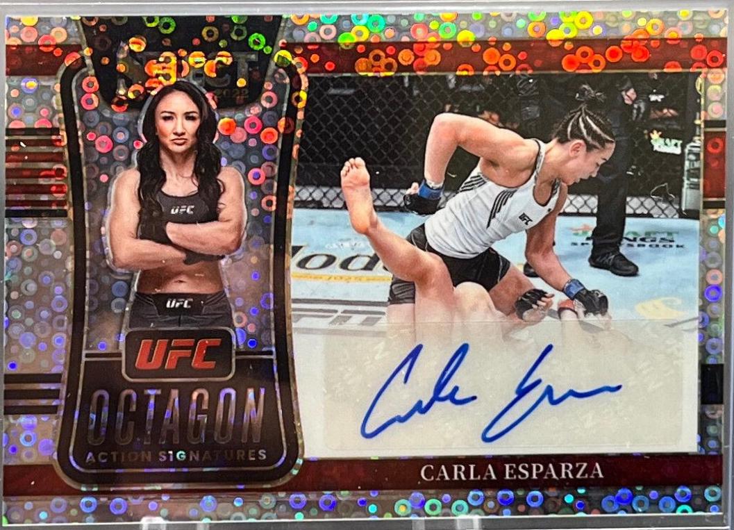 Carla Esparza 2022 Panini Select UFC Octagon Action Signatures #8 Disco