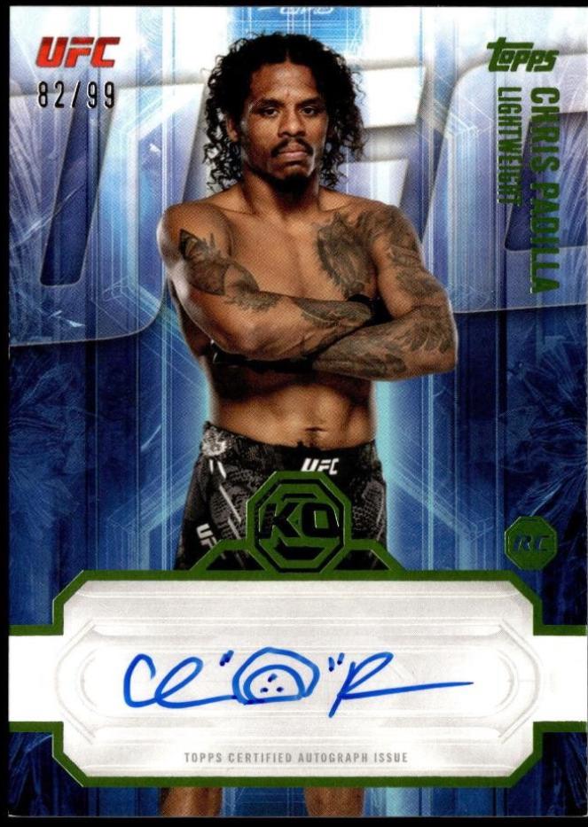 Chris Padilla 2026 Topps Knockout UFC Knockout Autographs #KOA-CPA Lime Green