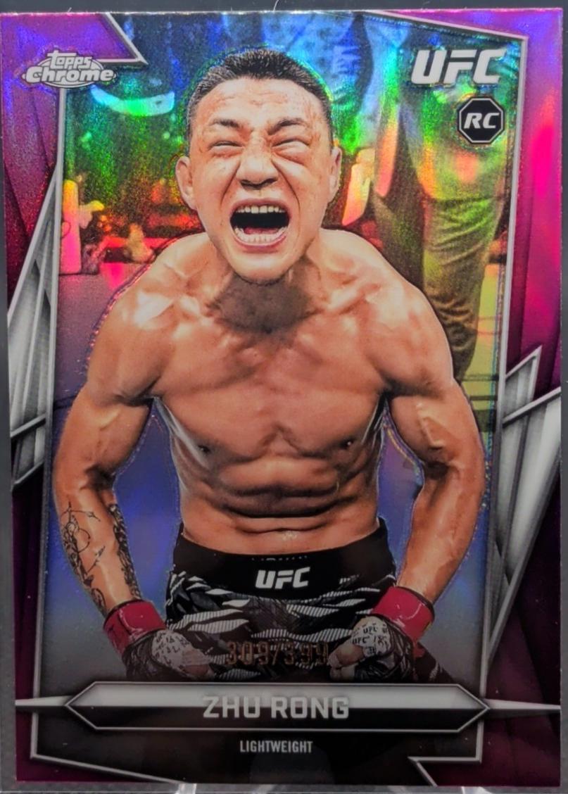 Zhu Rong 2026 Topps Chrome UFC Base #172 Magenta Refractor