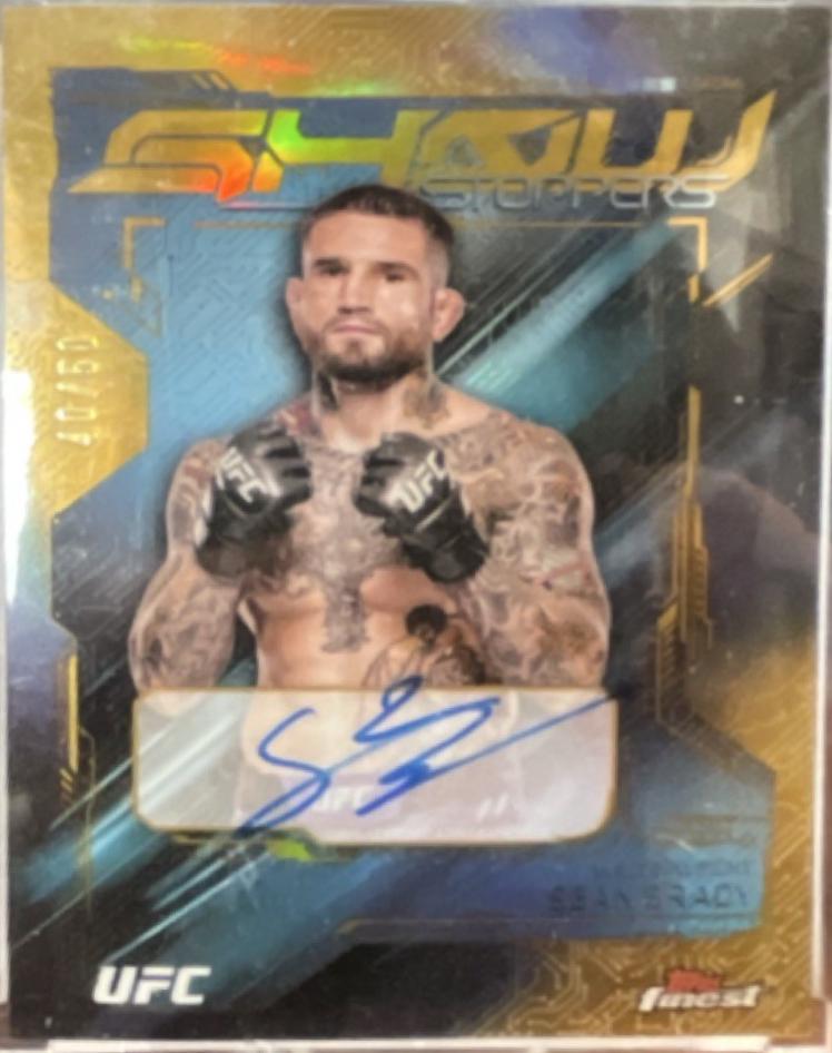Sean Brady 2025 Topps Finest UFC Showstopper Autographs #SSA-SB Gold Refractor