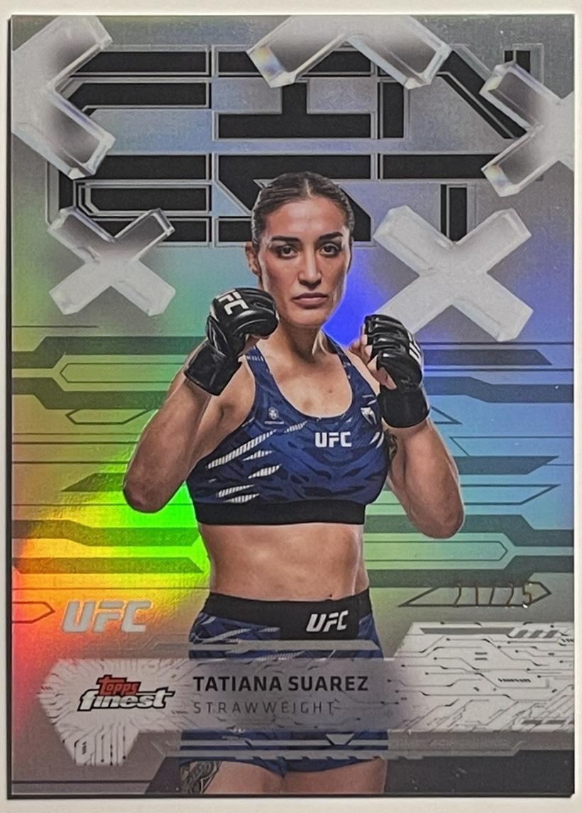 Tatiana Suarez 2025 Topps Finest UFC Base Common #16 Black Refractor