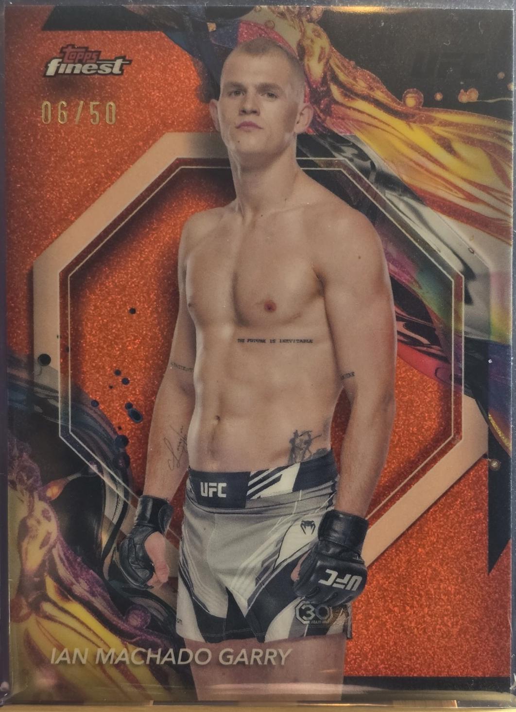 Ian Machado Garry 2024 Topps Finest UFC Base Uncommon #153 Tangerine Glitter Refractor