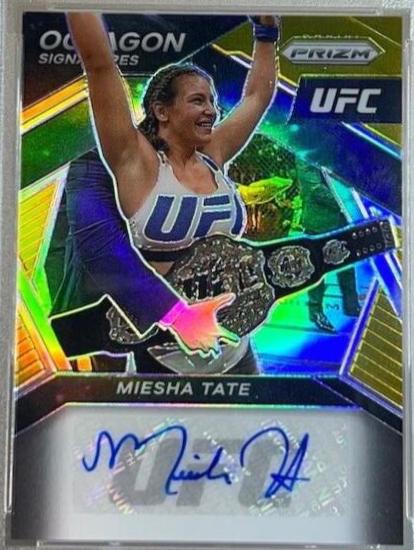 Miesha Tate 2021 Panini Prizm UFC Octagon Signatures #7 Gold