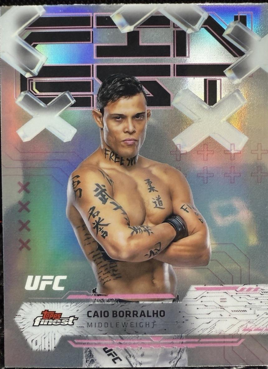 Caio Borralho 2025 Topps Finest UFC Base Common #53 Refractor