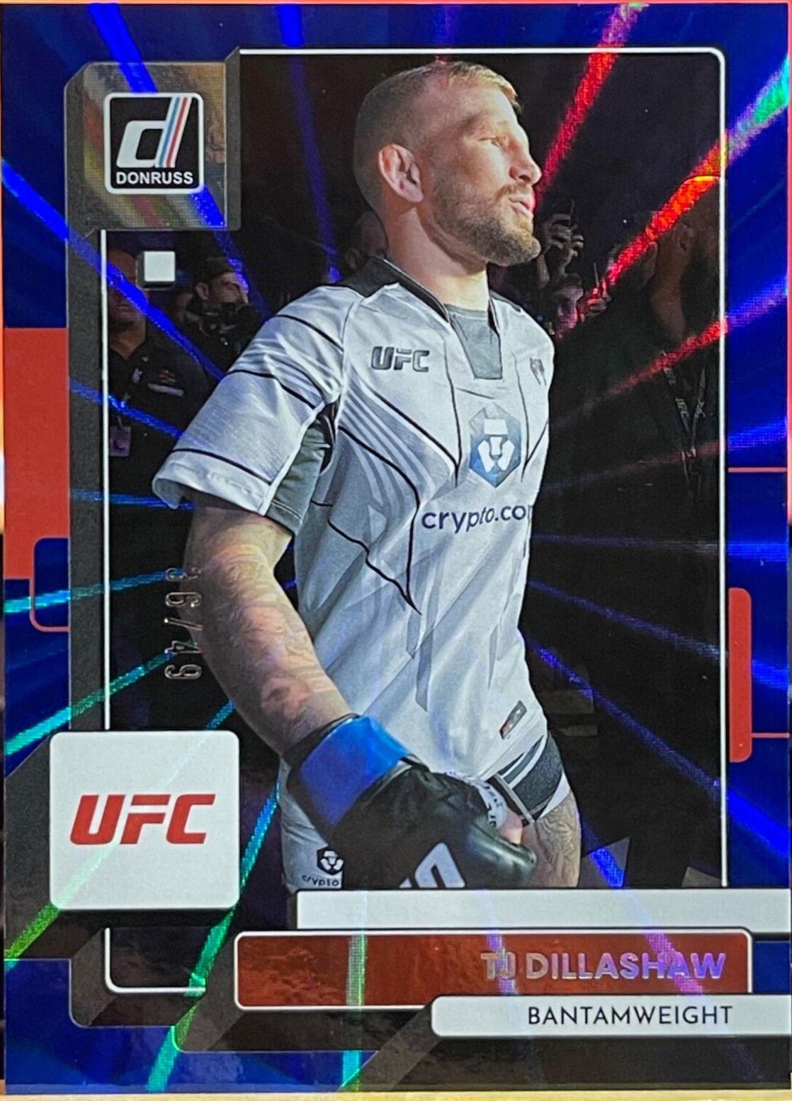 TJ Dillashaw 2023 Panini Donruss UFC Base #11 Blue Laser
