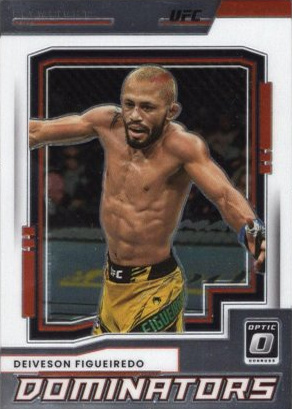 Deiveson Figueiredo 2022 Panini Donruss Optic UFC Dominators #16 Gold Vinyl