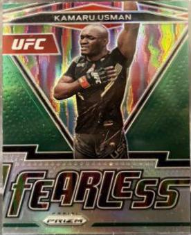Kamaru Usman 2022 Panini Prizm UFC Fearless #6 Green