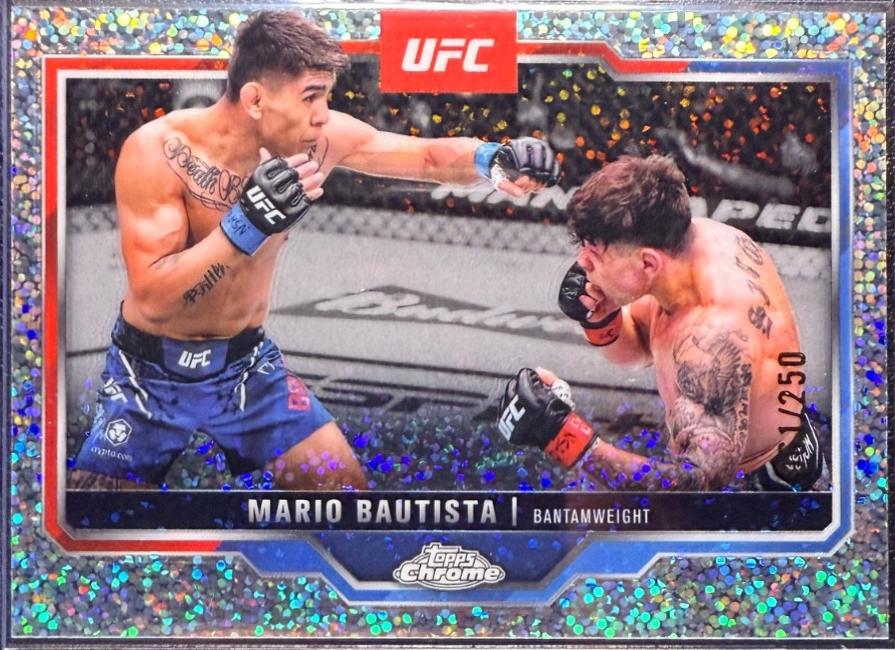 Mario Bautista 2025 Topps Chrome UFC Base #98 Speckle Refractor