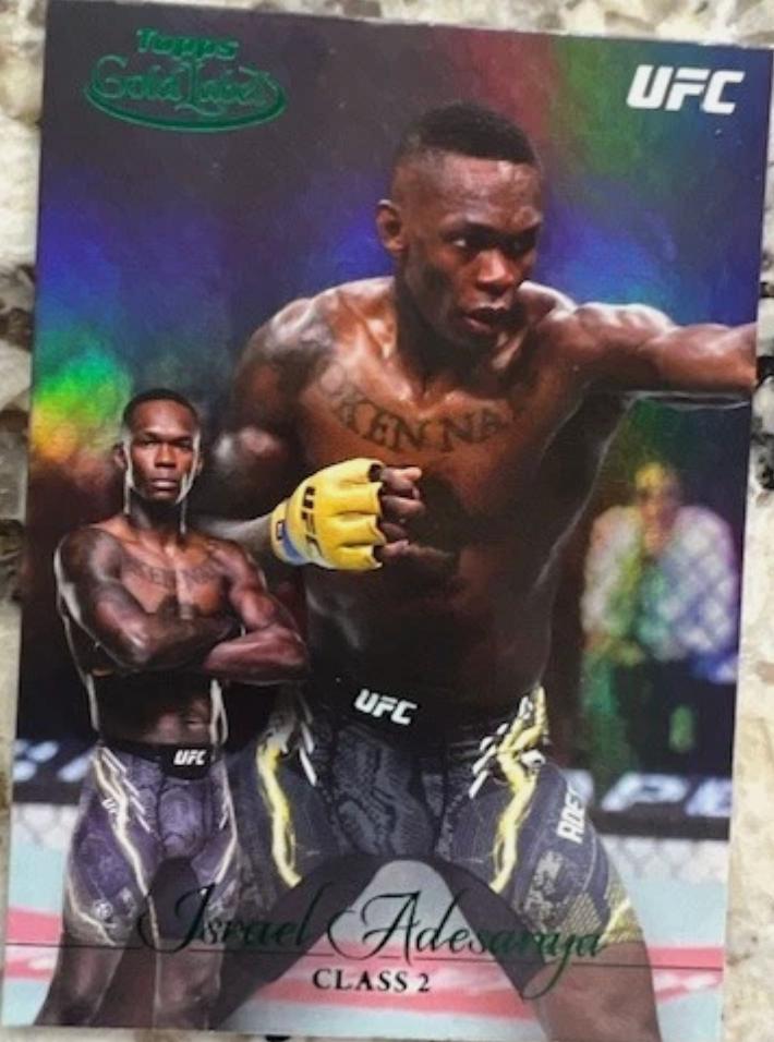 Israel Adesanya 2024 Topps Gold Label UFC Base Class II #4 Green