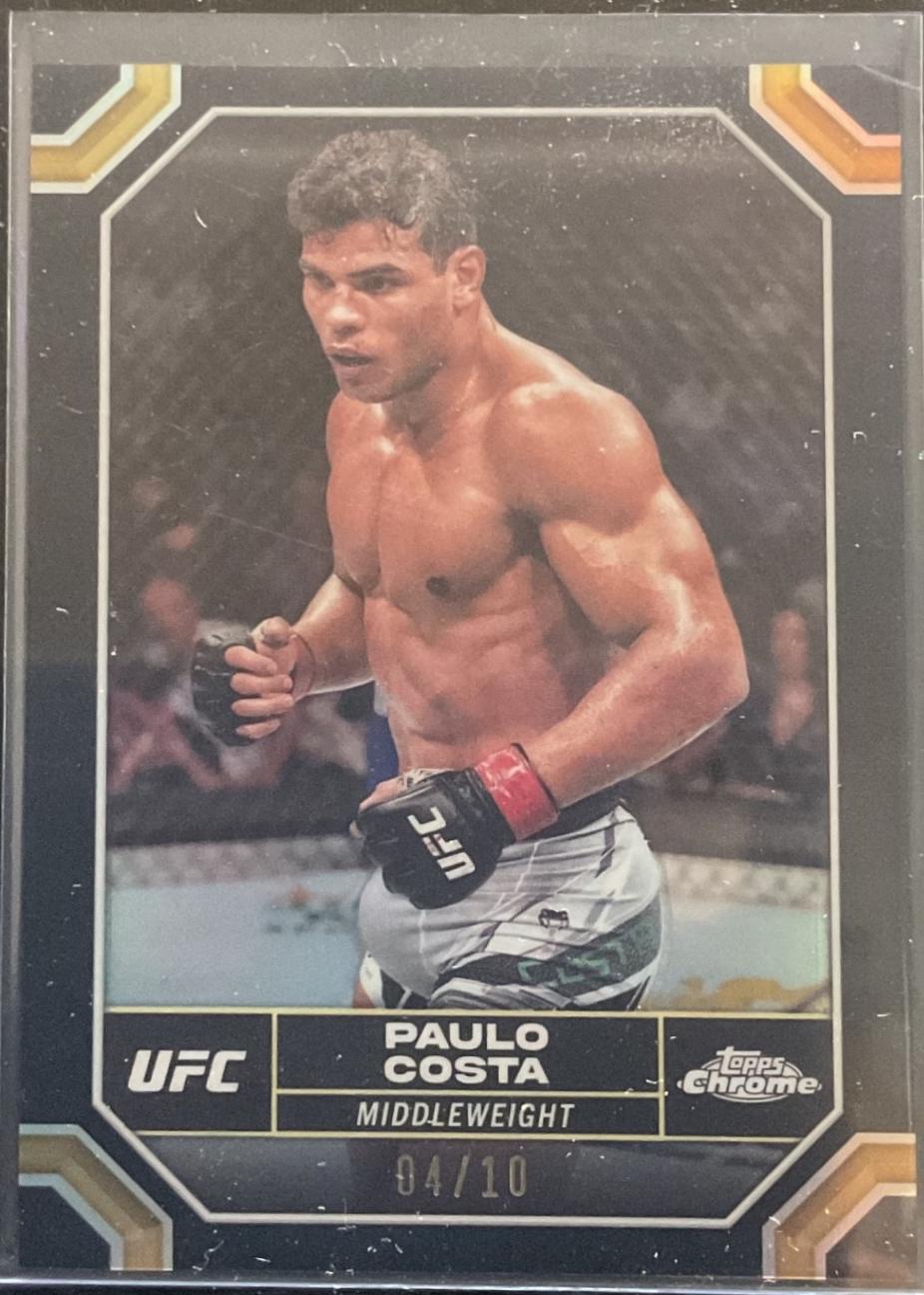Paulo Costa 2024 Topps Chrome UFC Base #154 Black Refractor