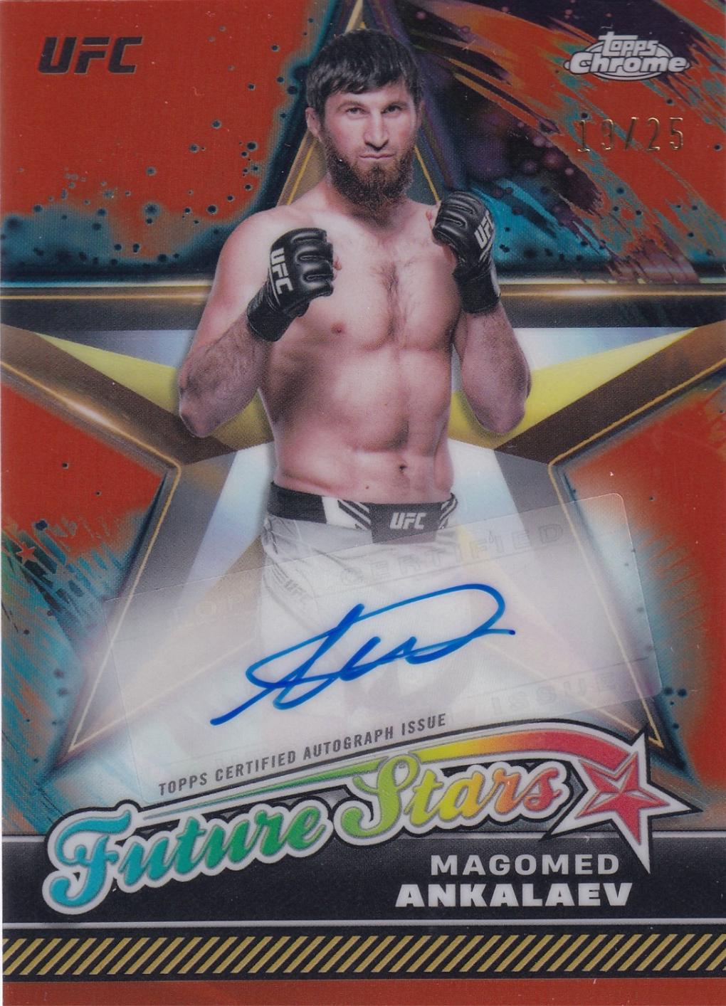 Magomed Ankalaev 2024 Topps Chrome UFC Future Stars Autographs #FSA-MAN Orange Refractor