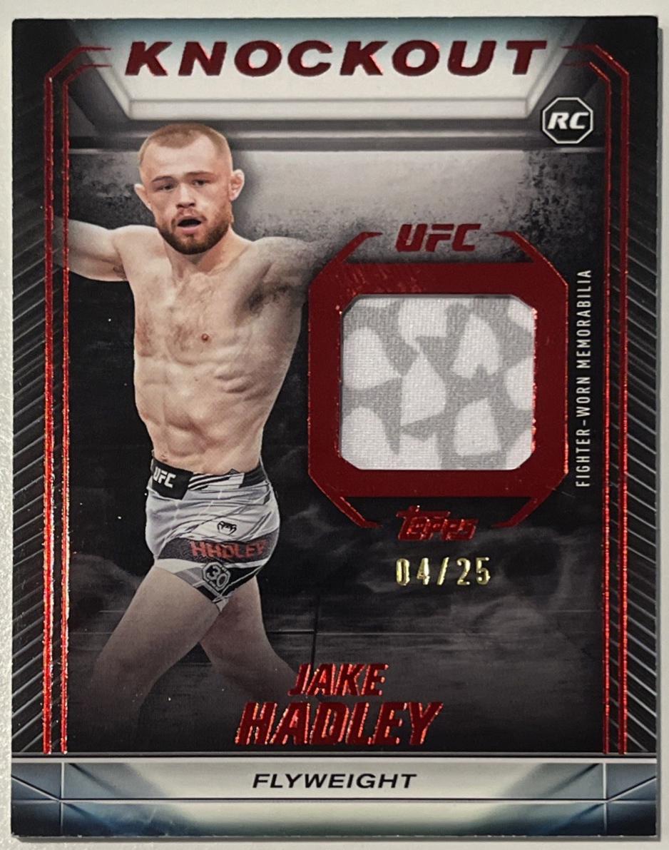 Jake Hadley 2024 Topps Knockout UFC Knockout Relics #KR-JH Red