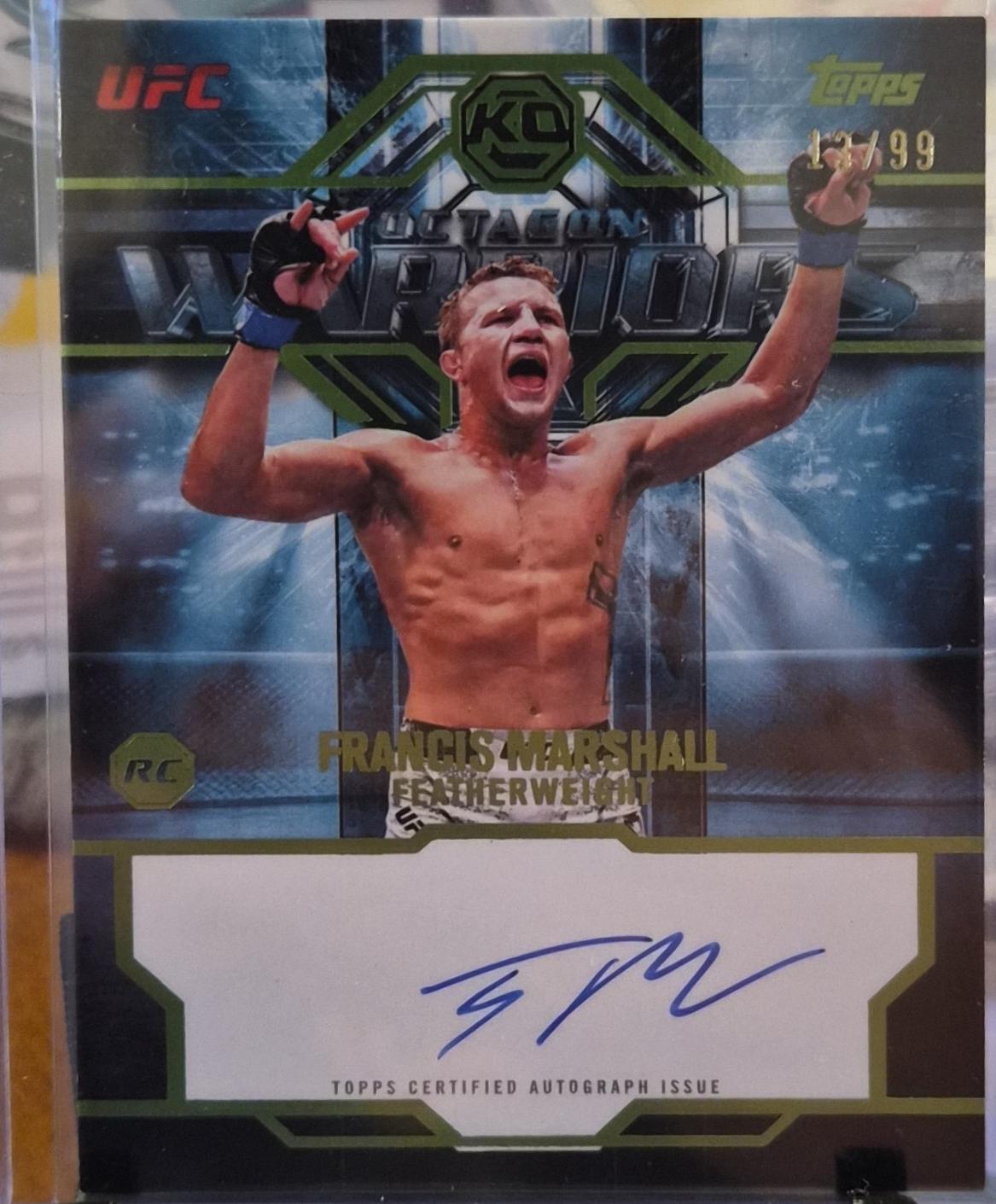 Francis Marshall 2026 Topps Knockout UFC Octagon Warriors #OWS-FM Lime Green