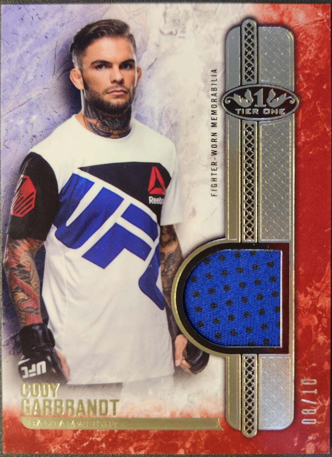 Cody Garbrandt 2017 Topps UFC Knockout Tier One Relics #T1R-CGR Red