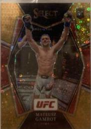Mateusz Gamrot 2022 Panini Select UFC Premier Level #160 Gold Disco