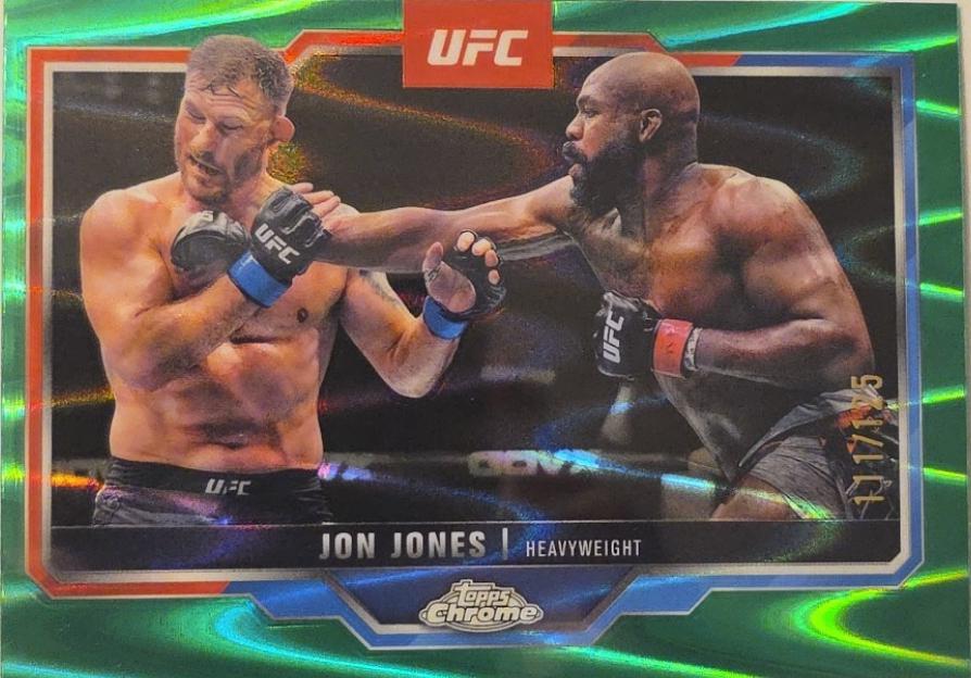 Jon Jones 2025 Topps Chrome UFC Base #83 Green Wave