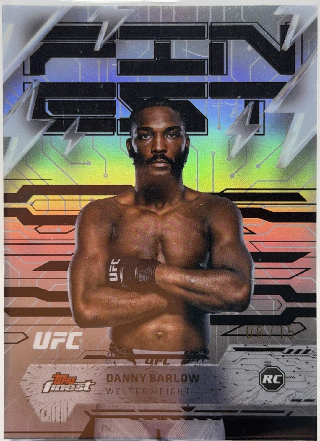 Danny Barlow 2025 Topps Finest UFC Base Rare #217 Black Refractor